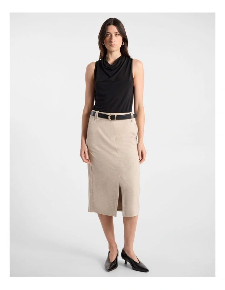 Irma Cowl Neck Top in Black image 2