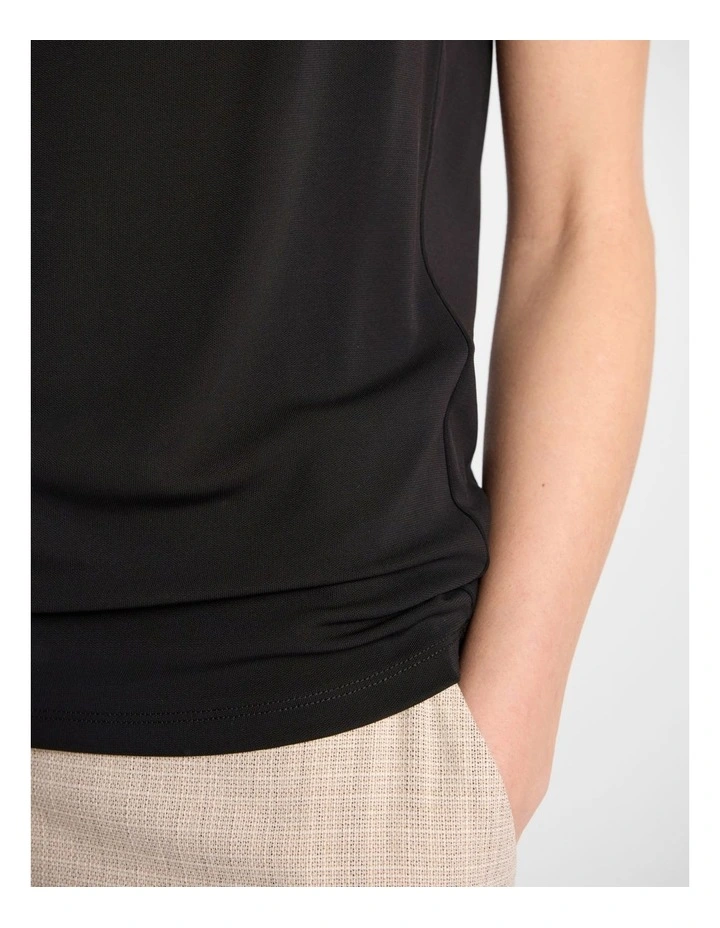 Irma Cowl Neck Top in Black image 4