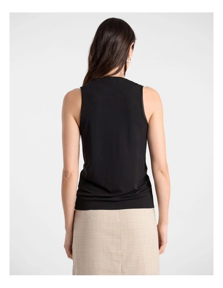 Irma Cowl Neck Top in Black image 5