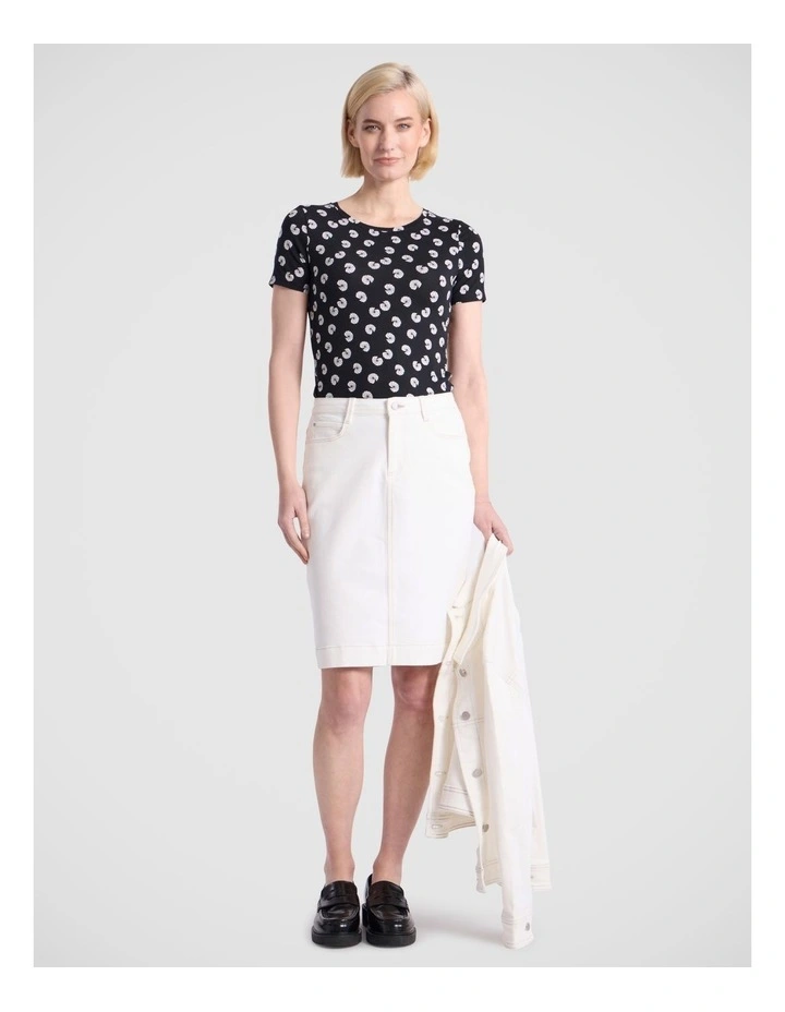 Roberta Bamboo Tee in Black Multi image 1
