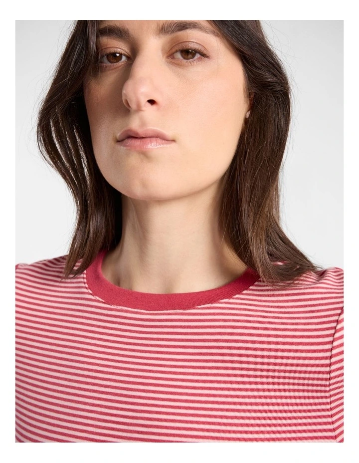 Maggie Stripe Tee in Watermelon image 4