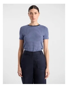 Maggie Stripe Tee in Hyams Stripe