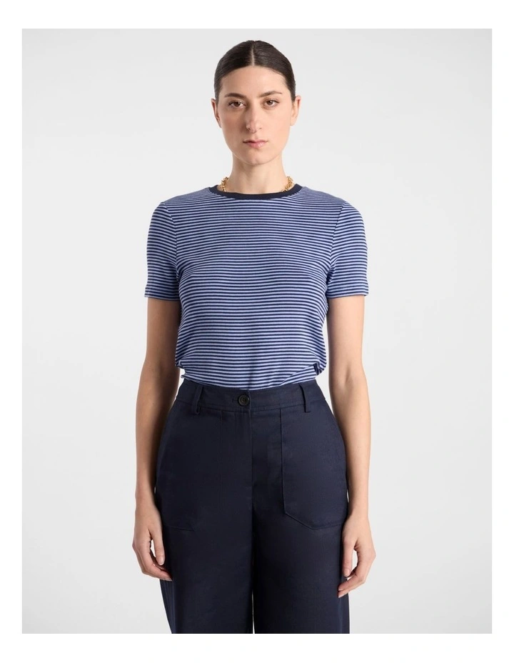Maggie Stripe Tee in Hyams Stripe image 1