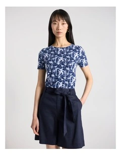 Stanley Bamboo Tee in Blue Multi