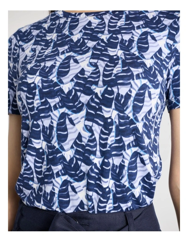 Stanley Bamboo Tee in Blue Multi image 5