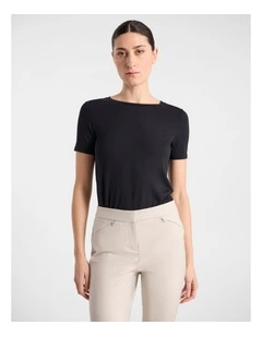 Betsy Bamboo Tee in Black