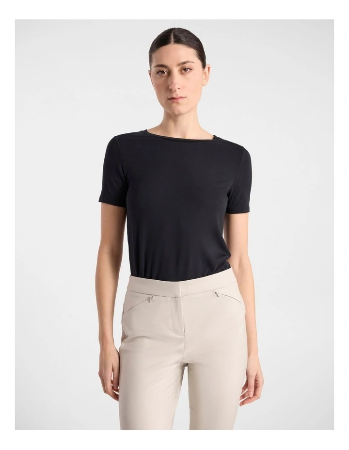 Betsy Bamboo Tee in Black image 1