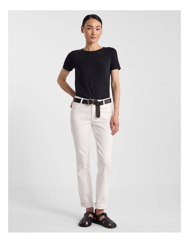 Betsy Bamboo Tee in Black image 2