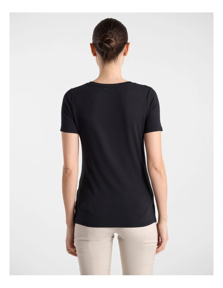 Betsy Bamboo Tee in Black image 3