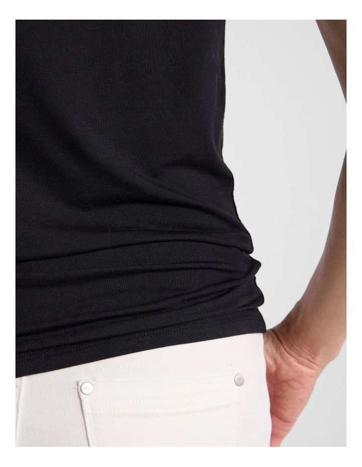 Betsy Bamboo Tee in Black image 4