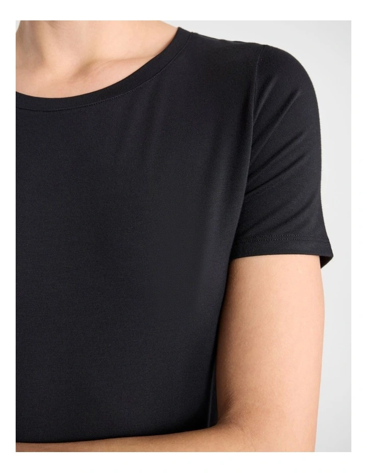 Betsy Bamboo Tee in Black image 4