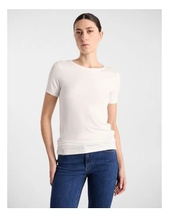 Betsy Bamboo Tee in Ivory