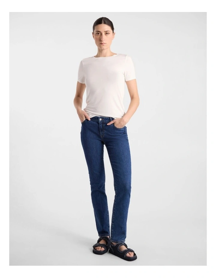 Betsy Bamboo Tee in Ivory image 2