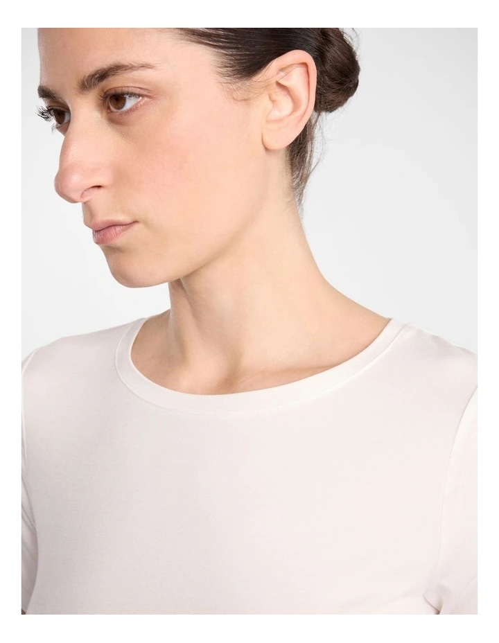 Betsy Bamboo Tee in Ivory image 4