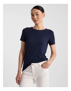 Betsy Bamboo Tee in Navy