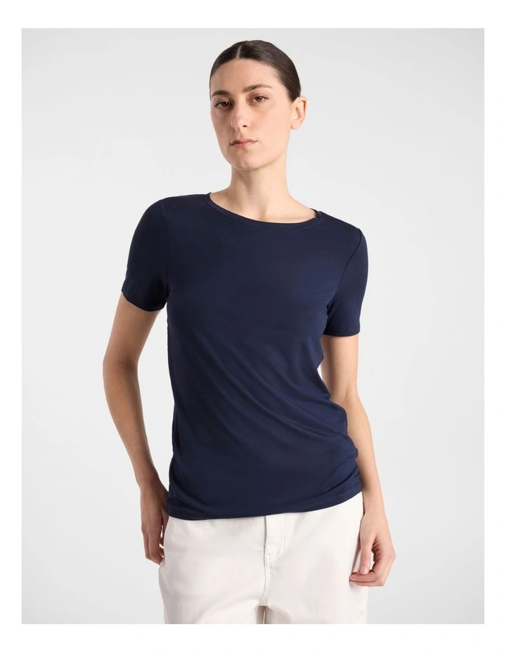 Betsy Bamboo Tee in Navy image 1
