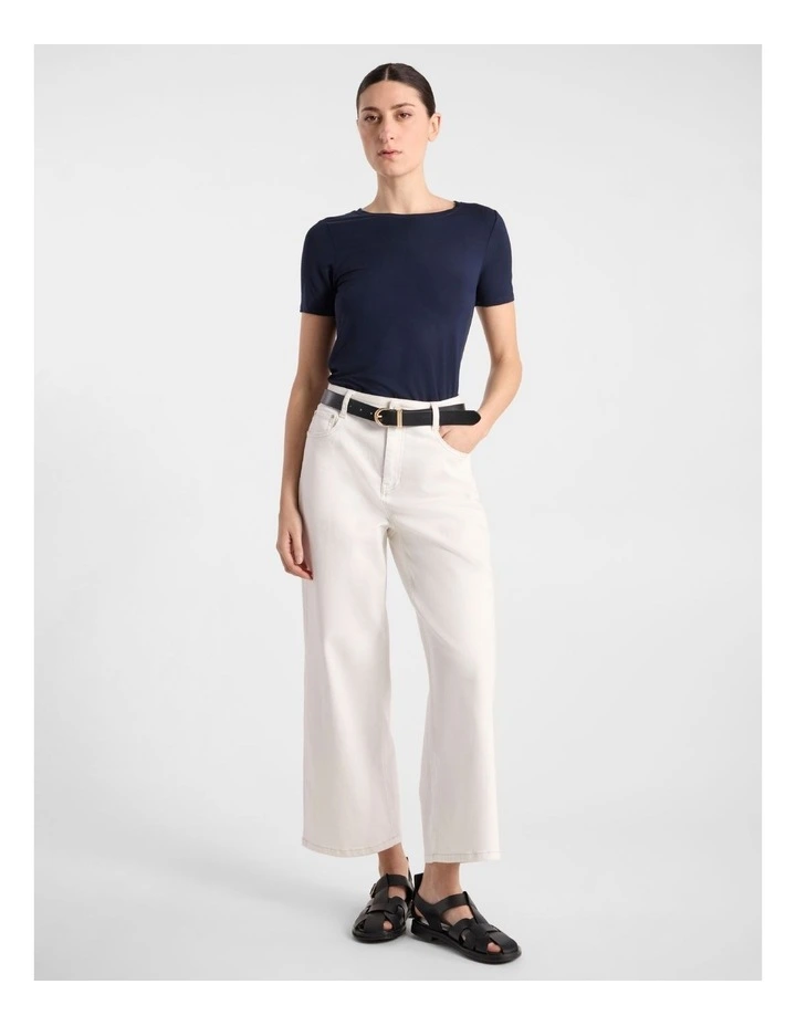 Betsy Bamboo Tee in Navy image 2