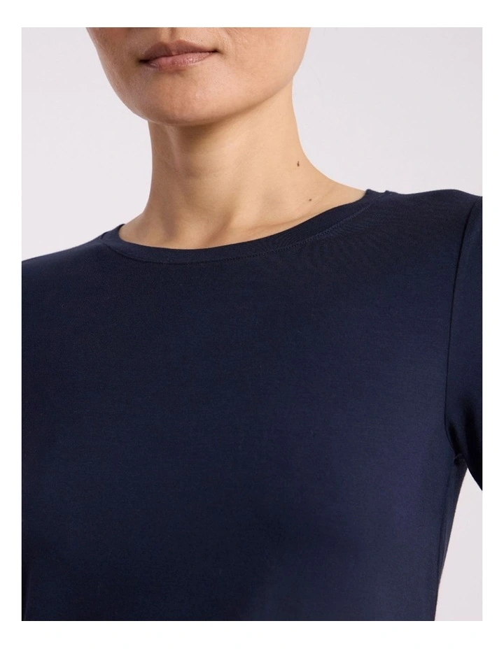 Betsy Bamboo Tee in Navy image 3