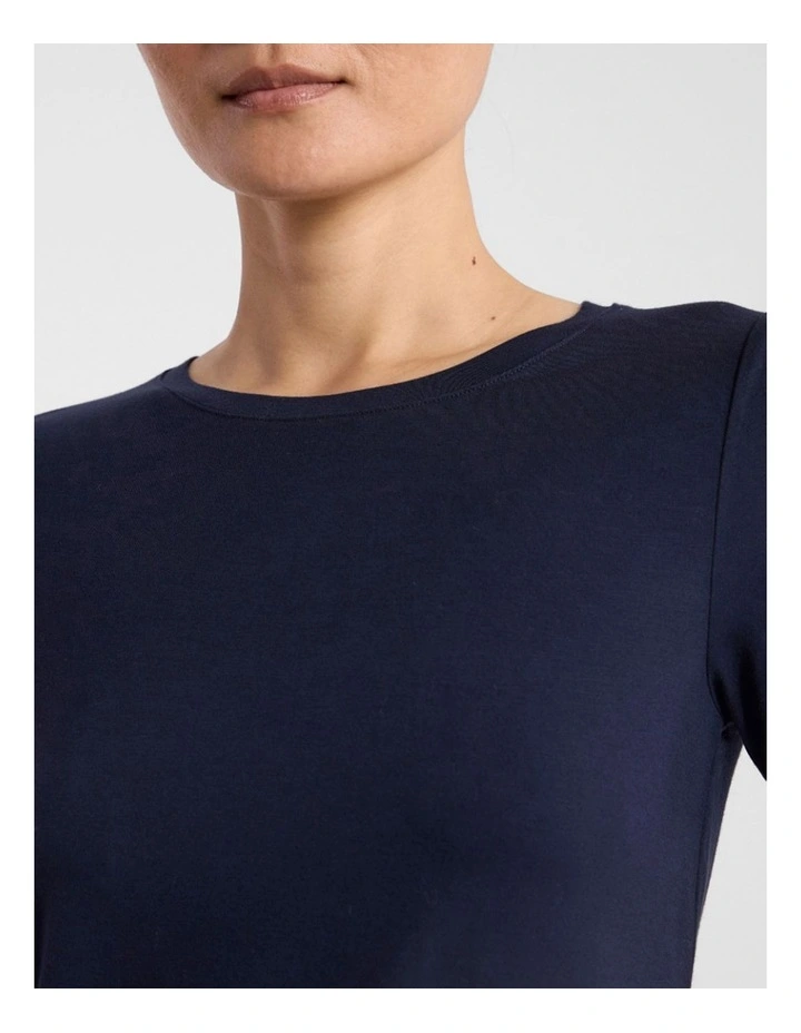 Betsy Bamboo Tee in Navy image 4