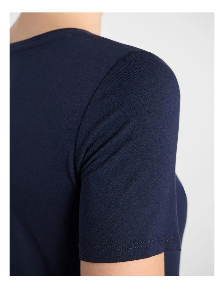 Betsy Bamboo Tee in Navy image 4