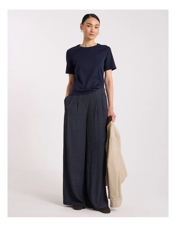 Misty Mercerised Cotton Tee in Navy image 4