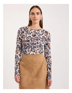 Akiro Longsleeve Tee in Pebble Multi