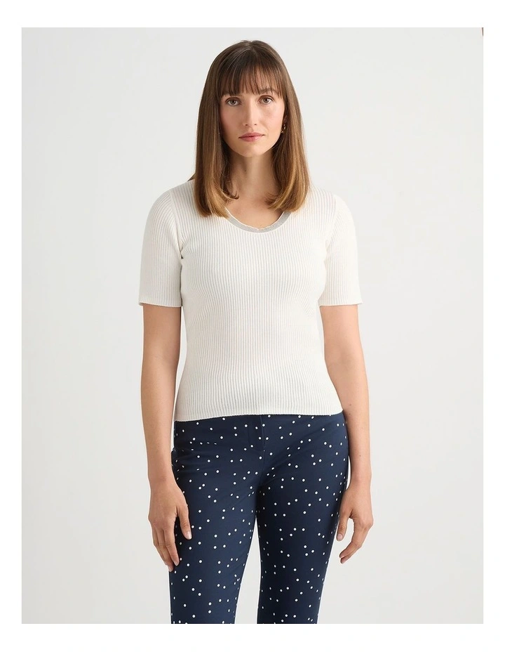 Harlan Knit Tee in Ivory image 2