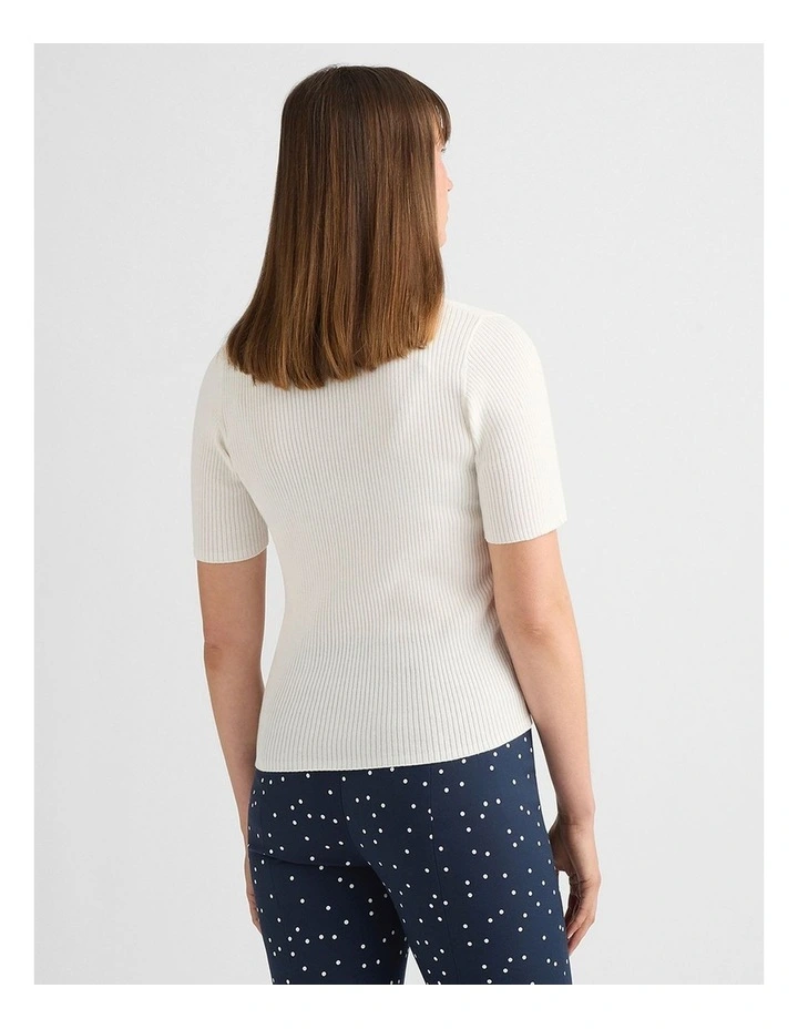 Harlan Knit Tee in Ivory image 3