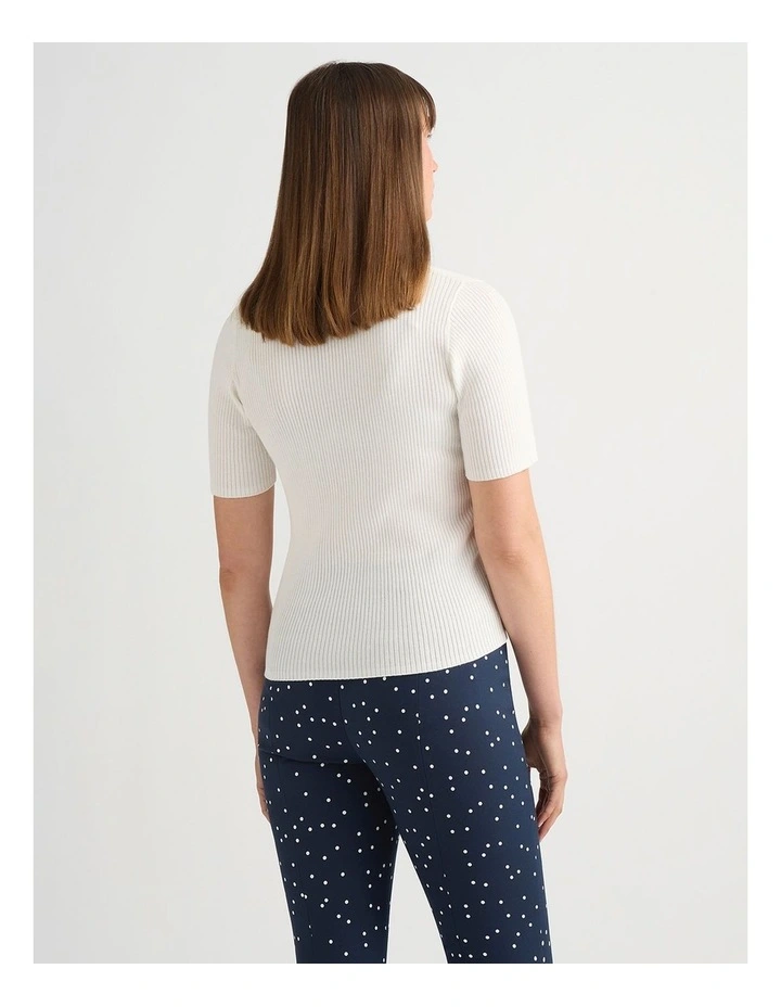 Harlan Knit Tee in Ivory image 3