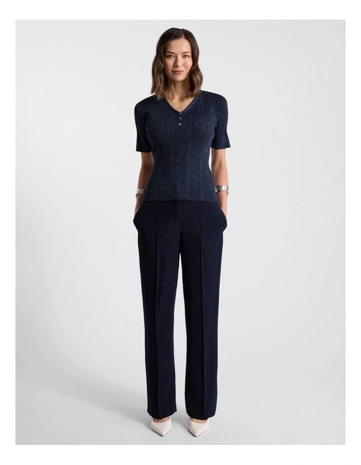 Aleese Knit Tee in Navy image 2