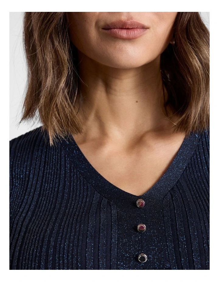 Aleese Knit Tee in Navy image 4