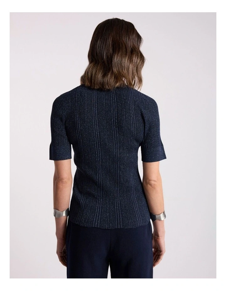 Aleese Knit Tee in Navy image 5