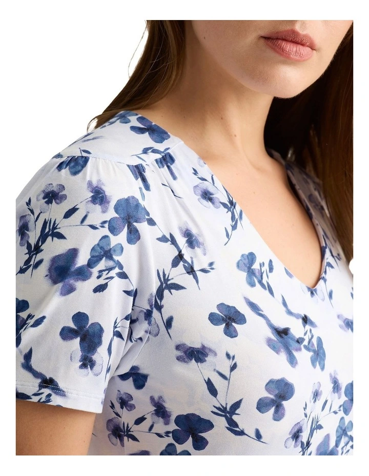 Birdie Jersey Tee in Ivory Multi image 2