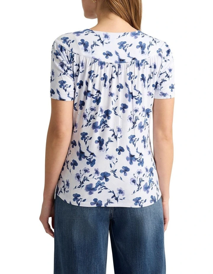 Birdie Jersey Tee in Ivory Multi image 4