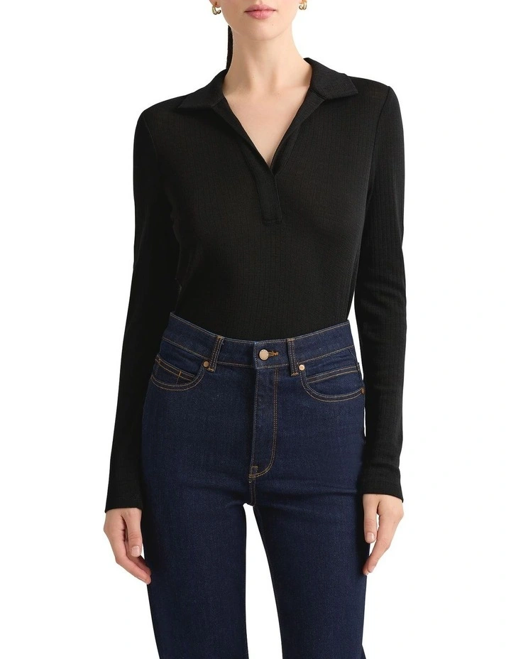 Jana Babywool Tee in Black image 1