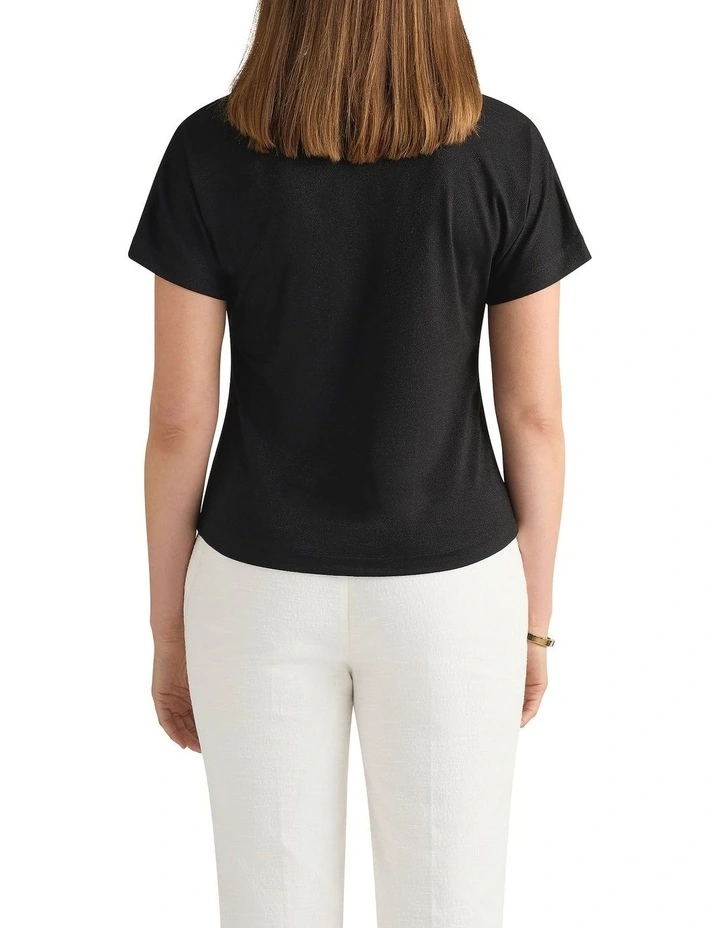 Duffy Sparkle Tee in Black image 4