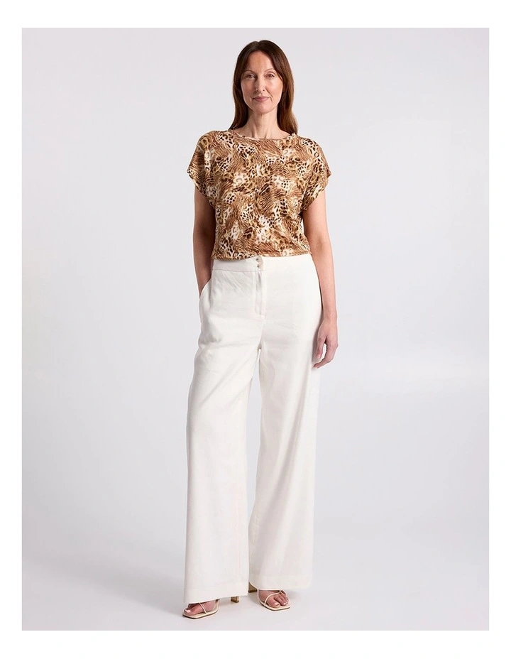Emmine Linen Tee in Leopard image 2