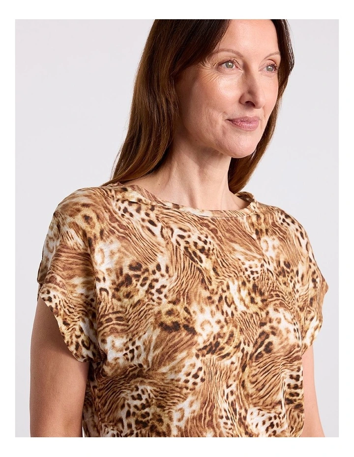 Emmine Linen Tee in Leopard image 5