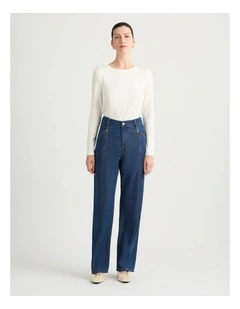 Betsy Long Sleeve Bamboo Tee in White