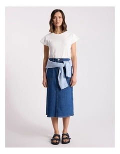 Idris Cotton Tee in Ivory