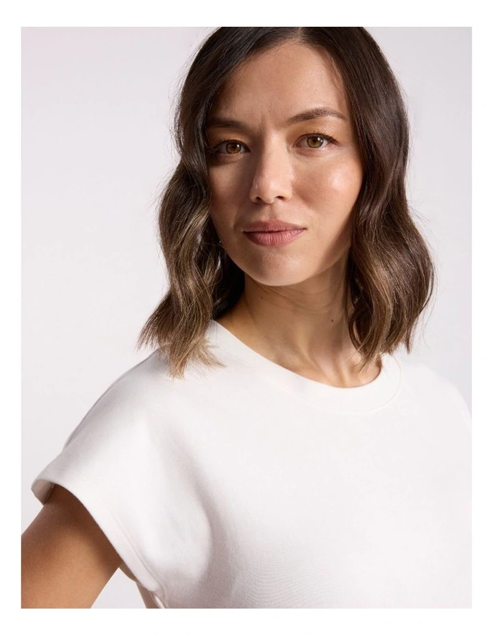 Idris Cotton Tee in Ivory image 3