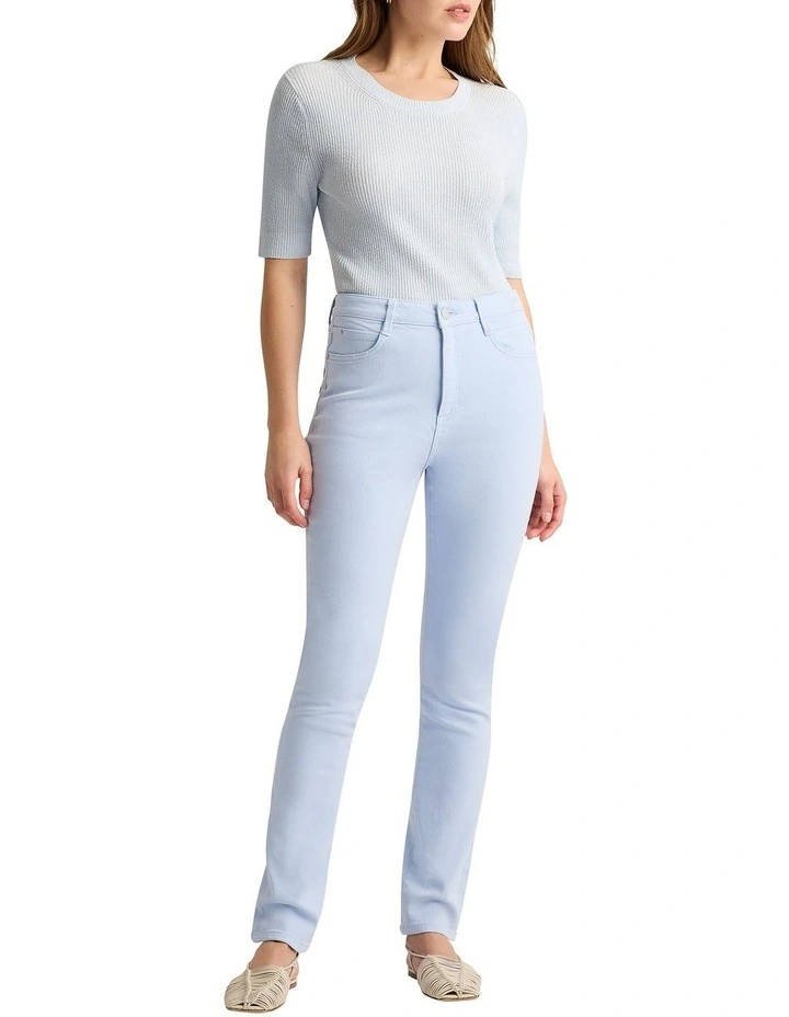 Tate Terry Knit Tee in Cloud image 3