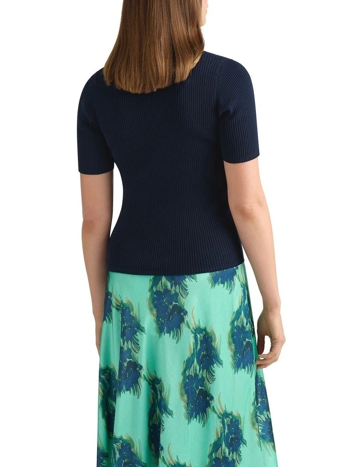 Harlan Knit Tee in Navy image 4