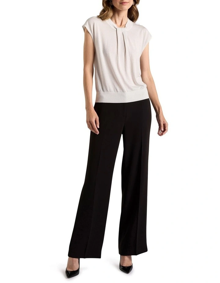 Alba Shimmer Knit Tee in Silver image 2