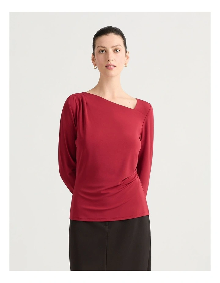 Lupita Jersey Top in Strawberry image 2