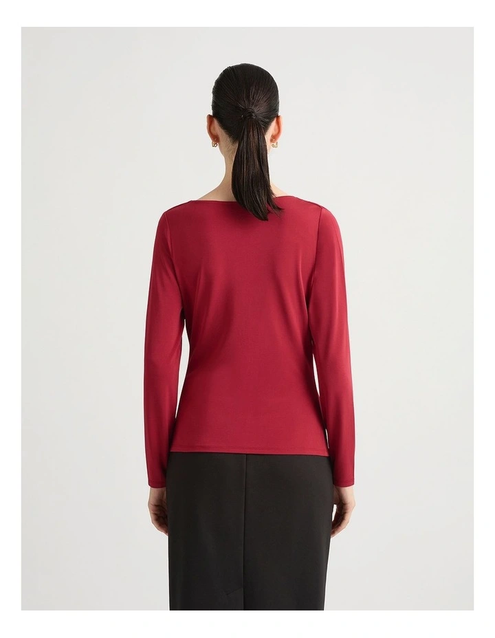 Lupita Jersey Top in Strawberry image 3