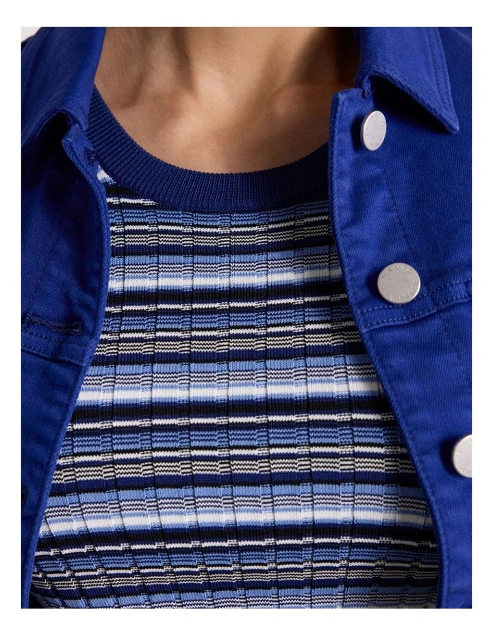 Maybelle Knit Tee in Blue Stripe image 3
