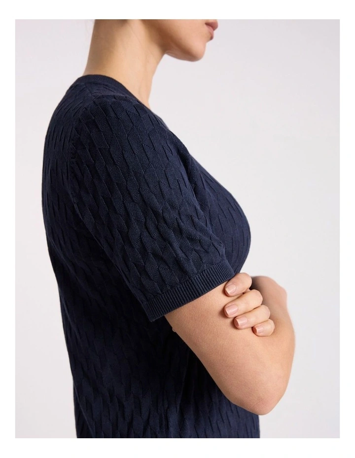 Cheyne Knit Tee in Navy image 4