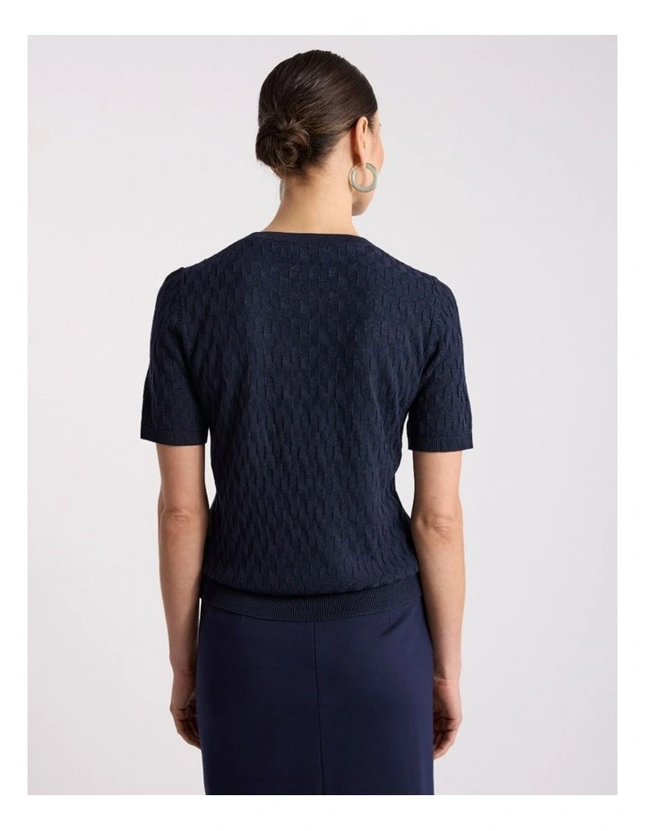 Cheyne Knit Tee in Navy image 5