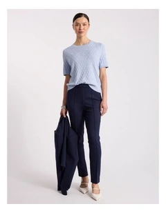 Cheyne Knit Tee in Thistle Blue